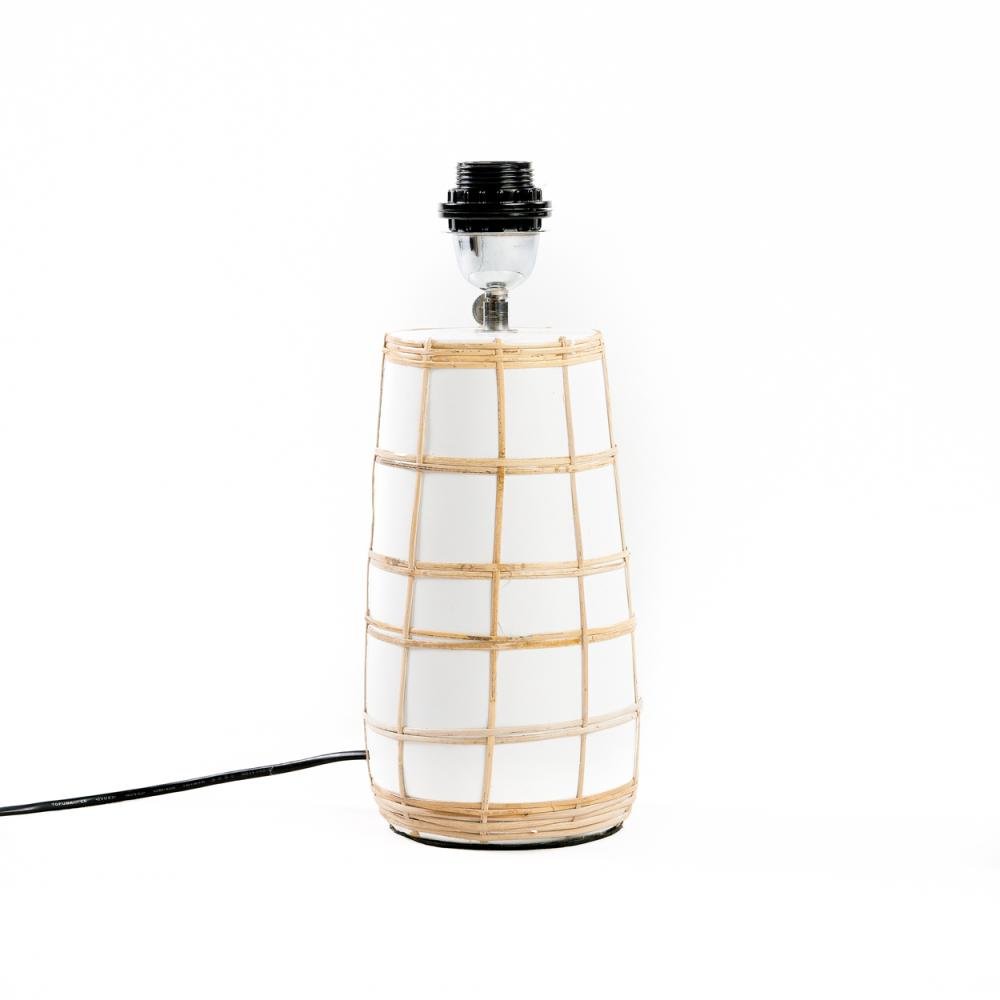 SKIATHOS TABLE LAMP | WHITE + NATURAL - Green Design Gallery