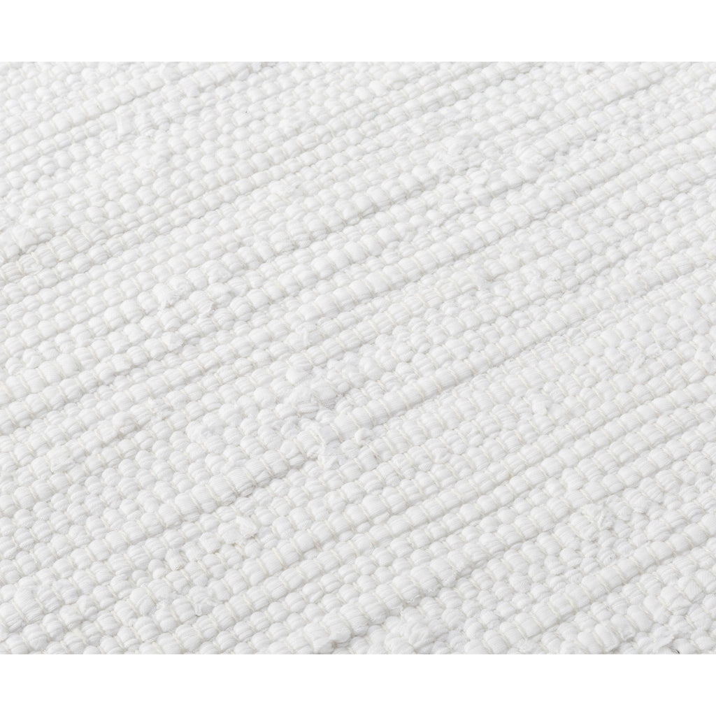 Cotton Remnant Rug | White - Green Design Gallery