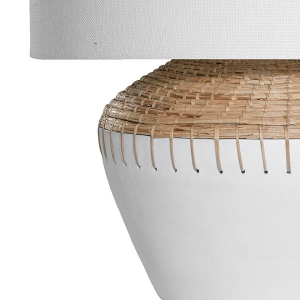 INDUKA TABLE LAMP | WIDE | WHITE SHADE - Green Design Gallery