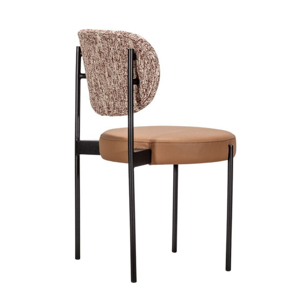 PATRICE DINING CHAIR | STACKABLE | CAMEL VG SEAT + EARTH BACK - Green Design Gallery