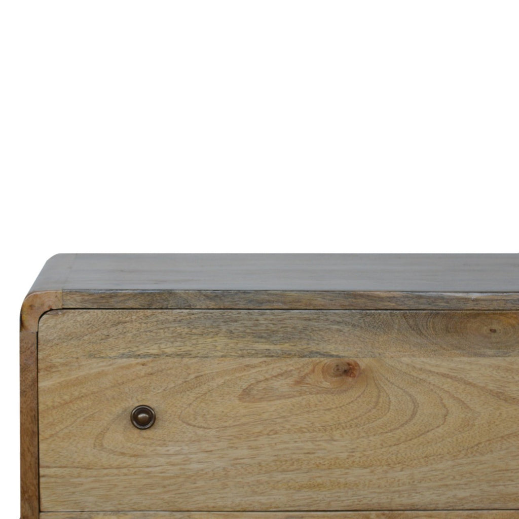 Curved Routed Drawer CURVED CHEST OF DRAWERS | NATURAL | 3 DRAWERS– Green Design Gallery