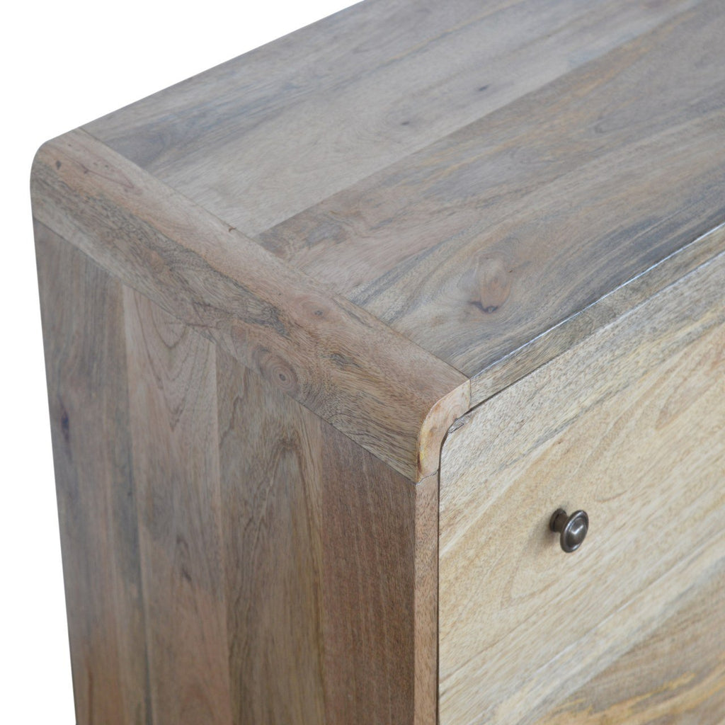 Curved Routed Drawer CURVED CHEST OF DRAWERS | NATURAL | 3 DRAWERS– Green Design Gallery