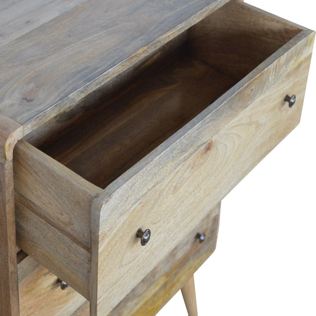 Curved Routed Drawer CURVED CHEST OF DRAWERS | NATURAL | 3 DRAWERS– Green Design Gallery