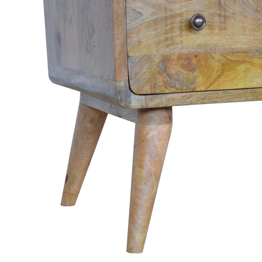 Curved Routed Drawer CURVED CHEST OF DRAWERS | NATURAL | 3 DRAWERS– Green Design Gallery
