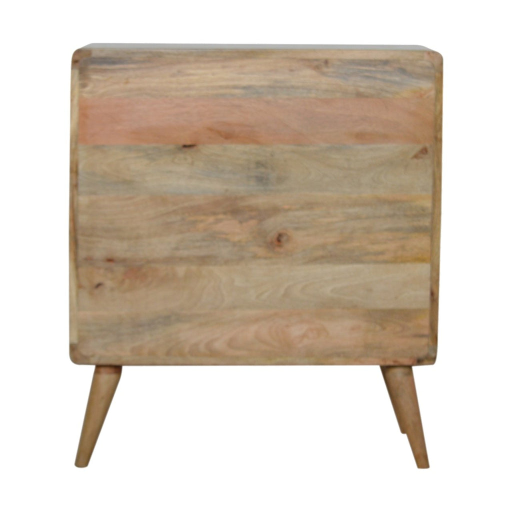 Curved Routed Drawer CURVED CHEST OF DRAWERS | NATURAL | 3 DRAWERS– Green Design Gallery