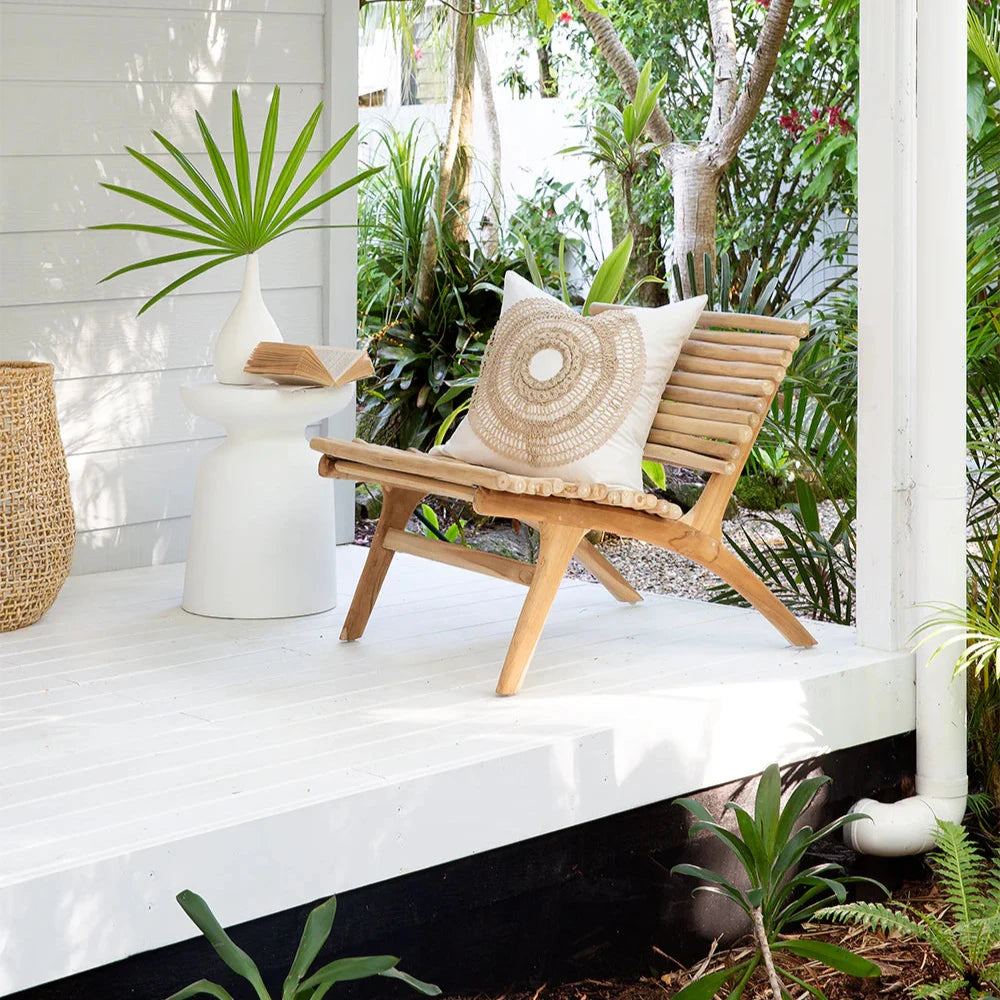 Perambu Chair SERENGETI LOUNGE CHAIR | NATURAL TEAK BRANCHES | IN-OUTDOORS– Green ...