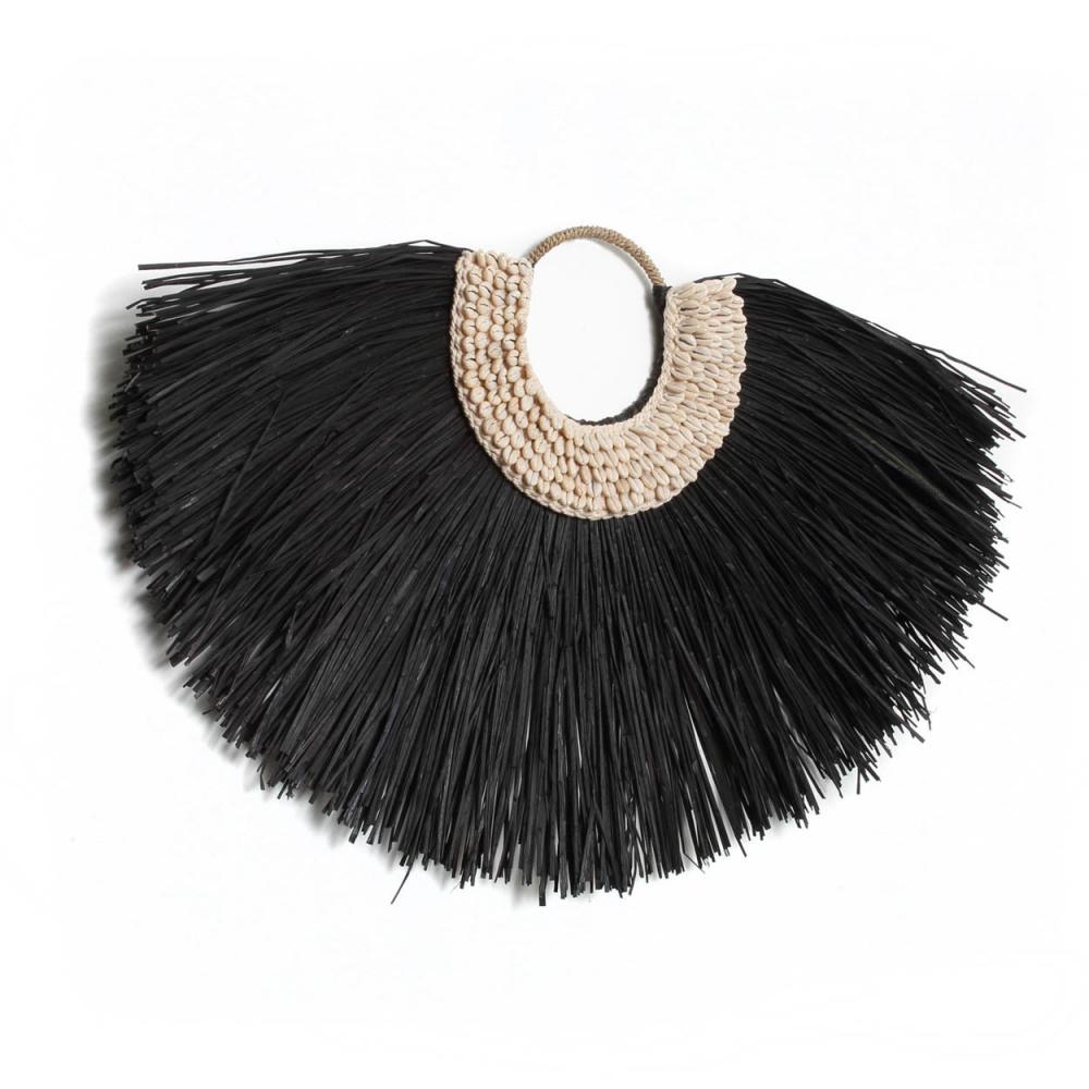 ALANG COWRIE ON STAND | BLACK | LARGE - Green Design Gallery