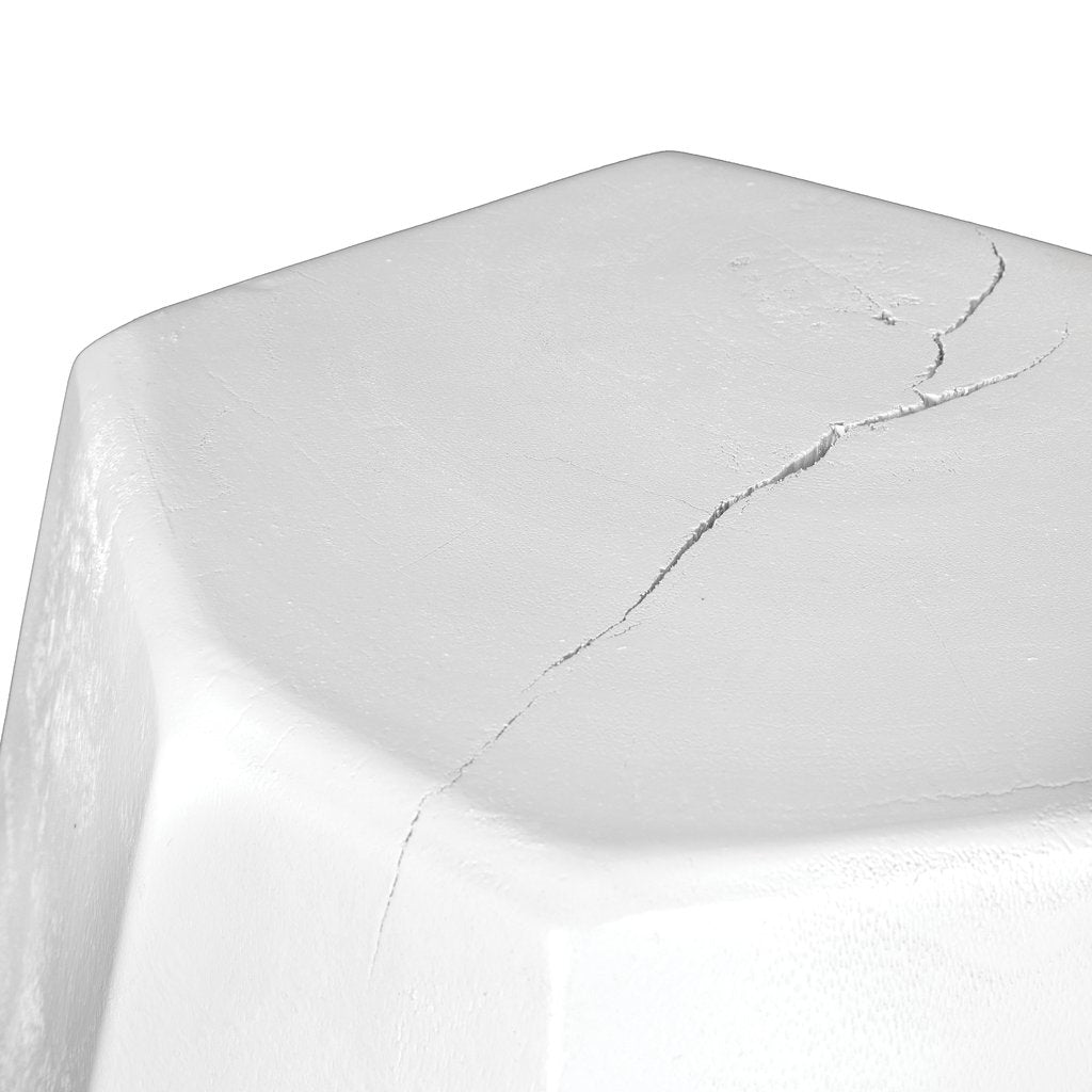 HARARE STOOL + SIDE TABLE / WHITE - Green Design Gallery