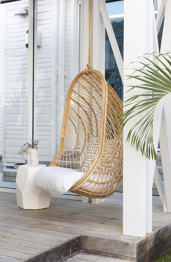 HARARE STOOL + SIDE TABLE / WHITE - Green Design Gallery