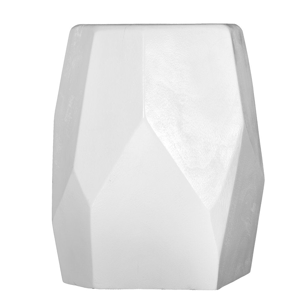 HARARE STOOL + SIDE TABLE / WHITE - Green Design Gallery