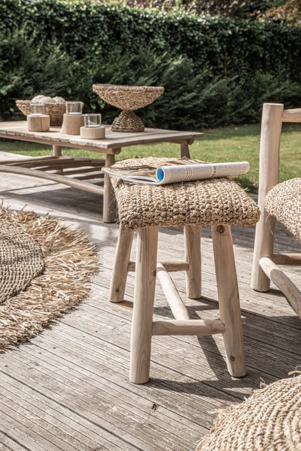 RAFFIA STOOL / BENCH - Green Design Gallery