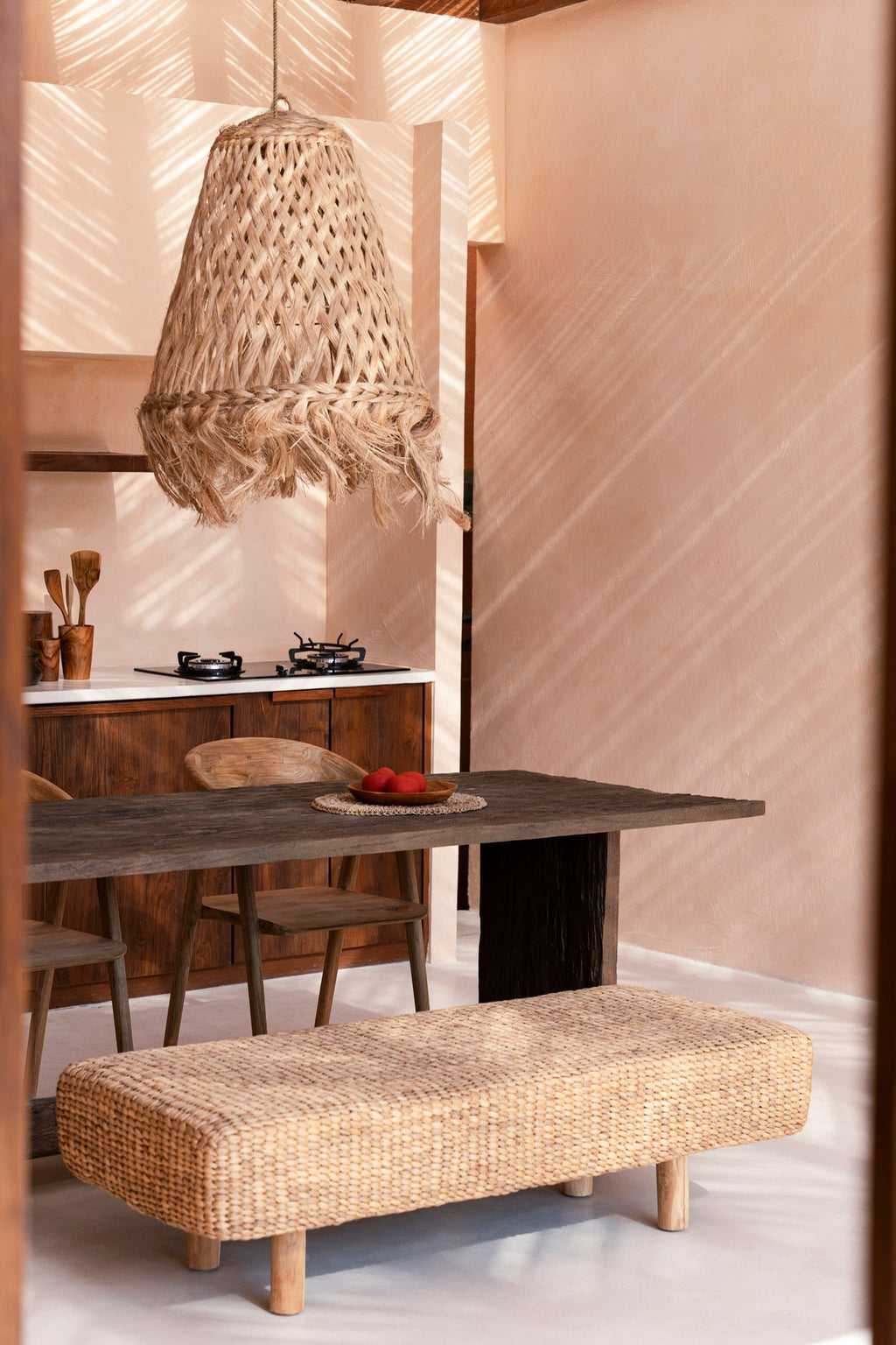 ABACA JELLYFISH PENDANT | NATURAL | 3 SIZES - Green Design Gallery