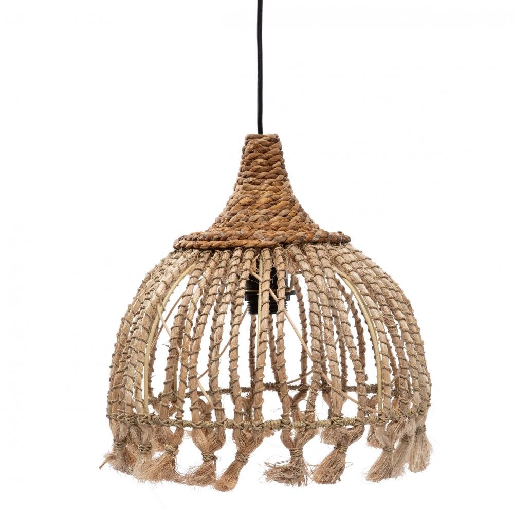 ABACA TASSEL PENDANT LIGHT | SMALL | NATURAL - Green Design Gallery