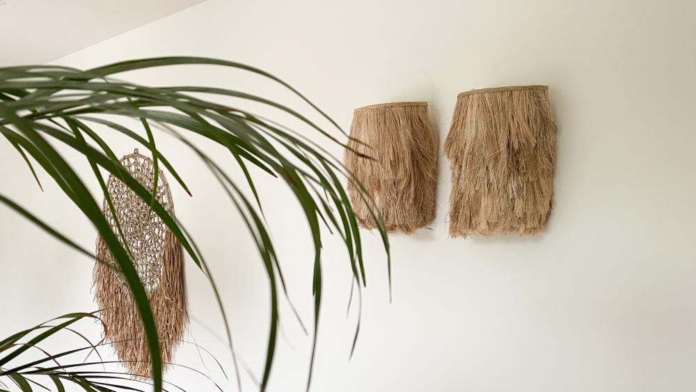 ABACA WALL LAMP | NATURAL - Green Design Gallery