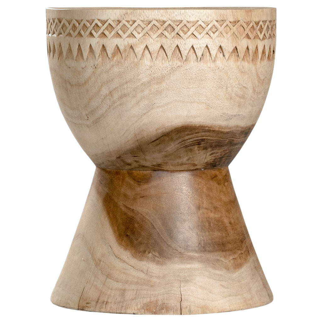 ABUJA SIDE TABLE + STOOL | NATURAL - Green Design Gallery