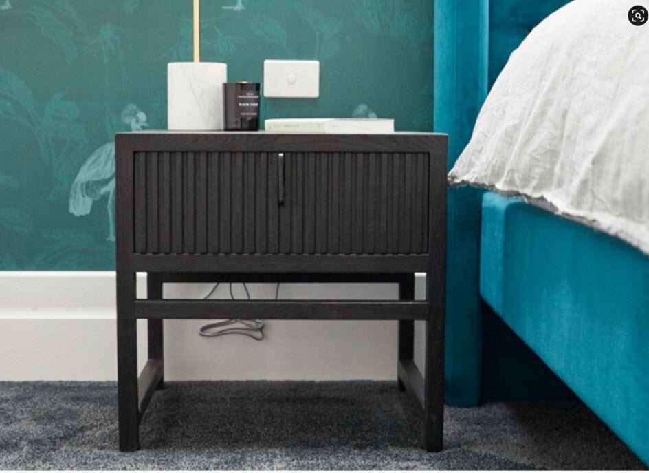 ADDISON (BED)SIDE TABLE / CHARCOAL OAK - Green Design Gallery