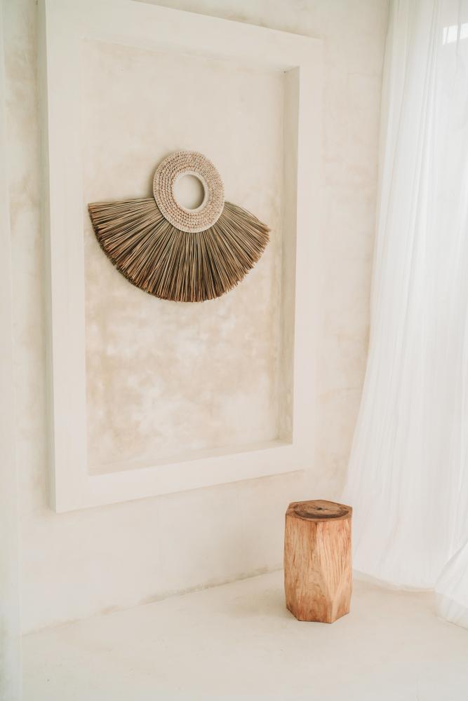 ADIRA SIDE TABLE + STOOL | NATURAL - Green Design Gallery