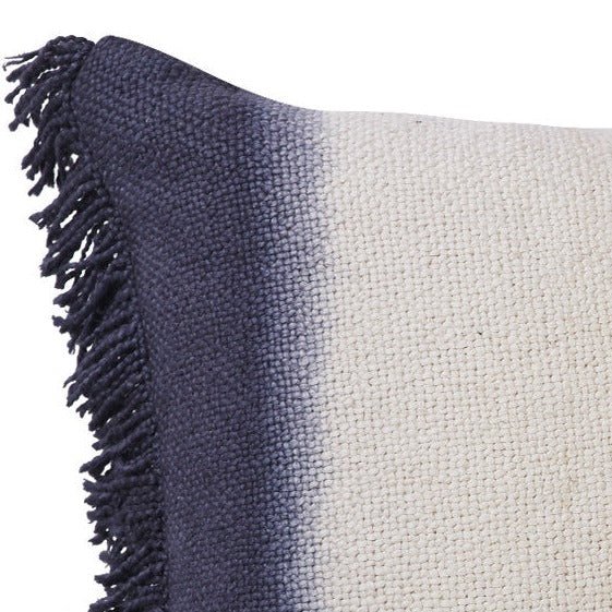 AEGEAN DELOS CUSHION COVER | NAVY +OFF WHITE - Green Design Gallery