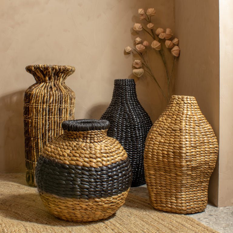 ALIA WATER HYACINTH VASE | NATURAL - Green Design Gallery