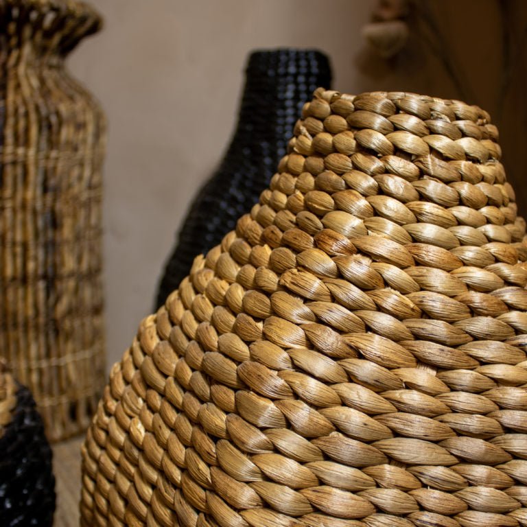 ALIA WATER HYACINTH VASE | NATURAL - Green Design Gallery