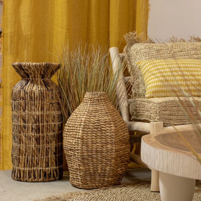 ALIA WATER HYACINTH VASE | NATURAL - Green Design Gallery