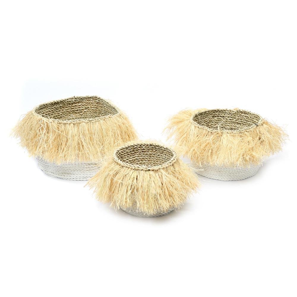 ALOHA BASKETS | WHITE | SET OF 3 - Green Design Gallery