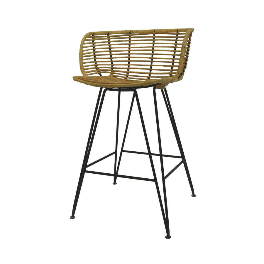 ANNA BARCHAIR / RATTAN + BLACK FRAME - Green Design Gallery