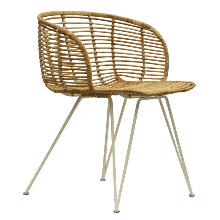 ANNA DINING CHAIR / NATURAL + WHITE - Green Design Gallery