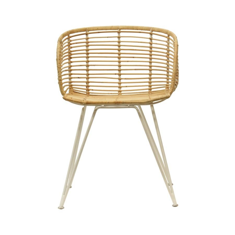 ANNA DINING CHAIR / NATURAL + WHITE - Green Design Gallery