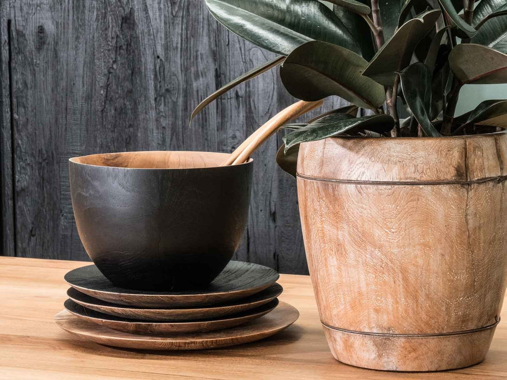 ANTIQUE TEAK PLANTER - Green Design Gallery