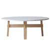 ARC PLATFORM COFFEE TABLE | OAK + WHITE STONE - Green Design Gallery