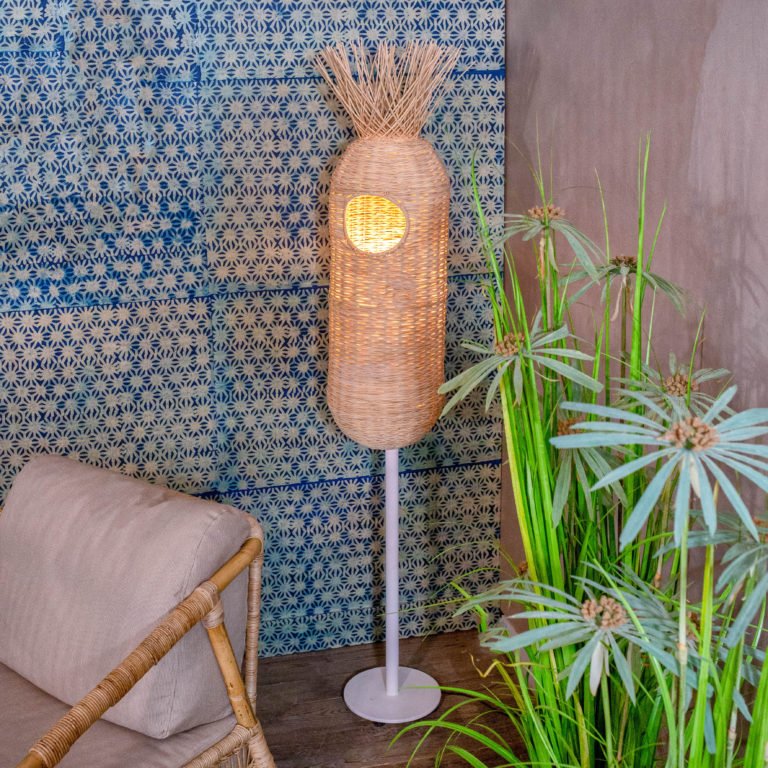 ARECA FLOOR LAMP | RATTAN - Green Design Gallery