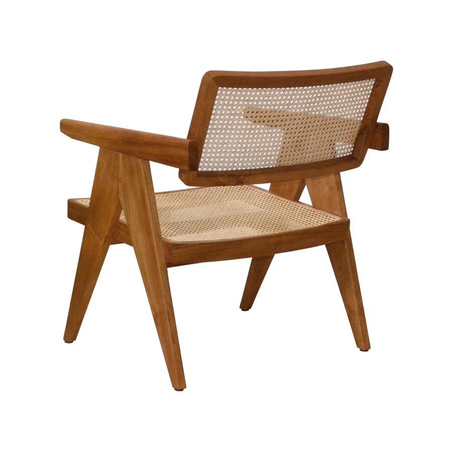 ARISTON LOUNGE CHAIR / NATURAL RATTAN + OAK - Green Design Gallery
