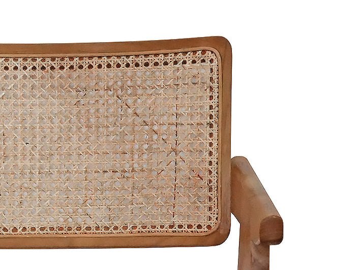 ARISTON LOUNGE CHAIR / NATURAL RATTAN + OAK - Green Design Gallery