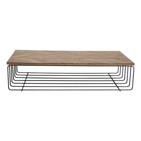 ATHENA COFFEE TABLE / CIGAR OAK + METAL - Green Design Gallery