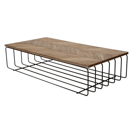 ATHENA COFFEE TABLE / CIGAR OAK + METAL - Green Design Gallery