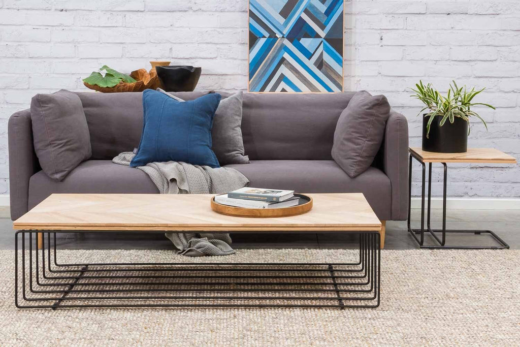 ATHENA COFFEE TABLE / OAK + METAL - Green Design Gallery