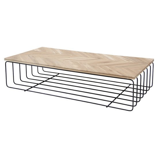 ATHENA COFFEE TABLE / OAK + METAL - Green Design Gallery