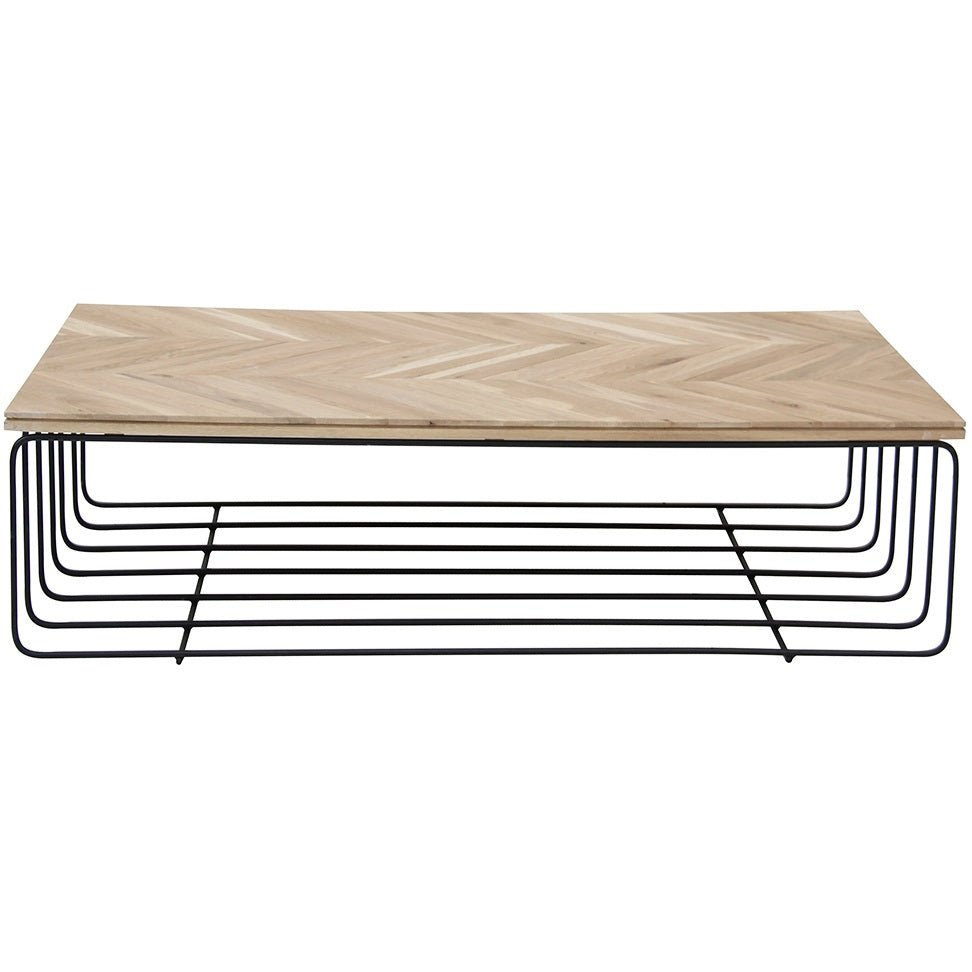 ATHENA COFFEE TABLE / OAK + METAL - Green Design Gallery