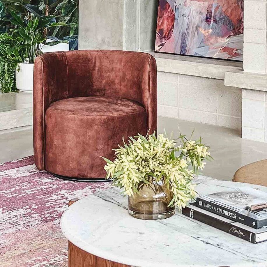 AUDREY SWIVEL CHAIR | CINNAMON - Green Design Gallery