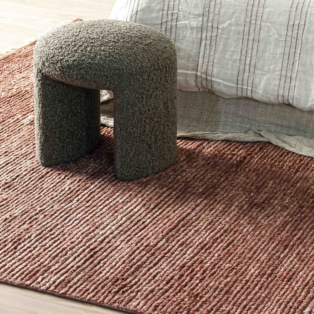 AURORA STOOL | FAUX SHEEPSKIN | 4 COLOR CHOICES - Green Design Gallery