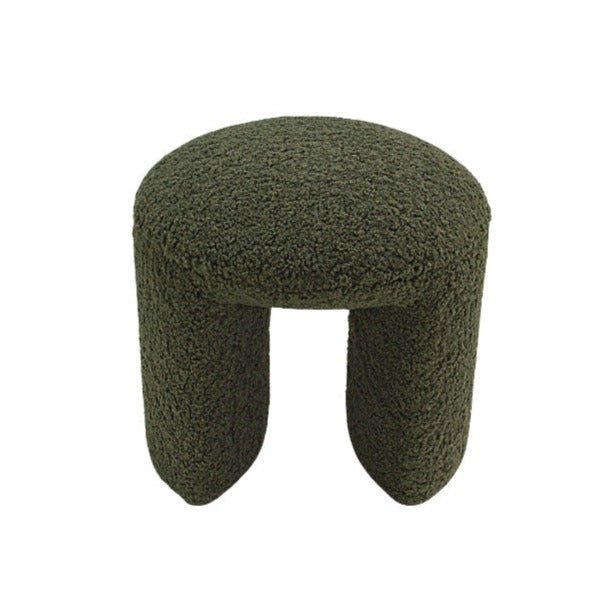 AURORA STOOL | FAUX SHEEPSKIN | 4 COLOR CHOICES - Green Design Gallery
