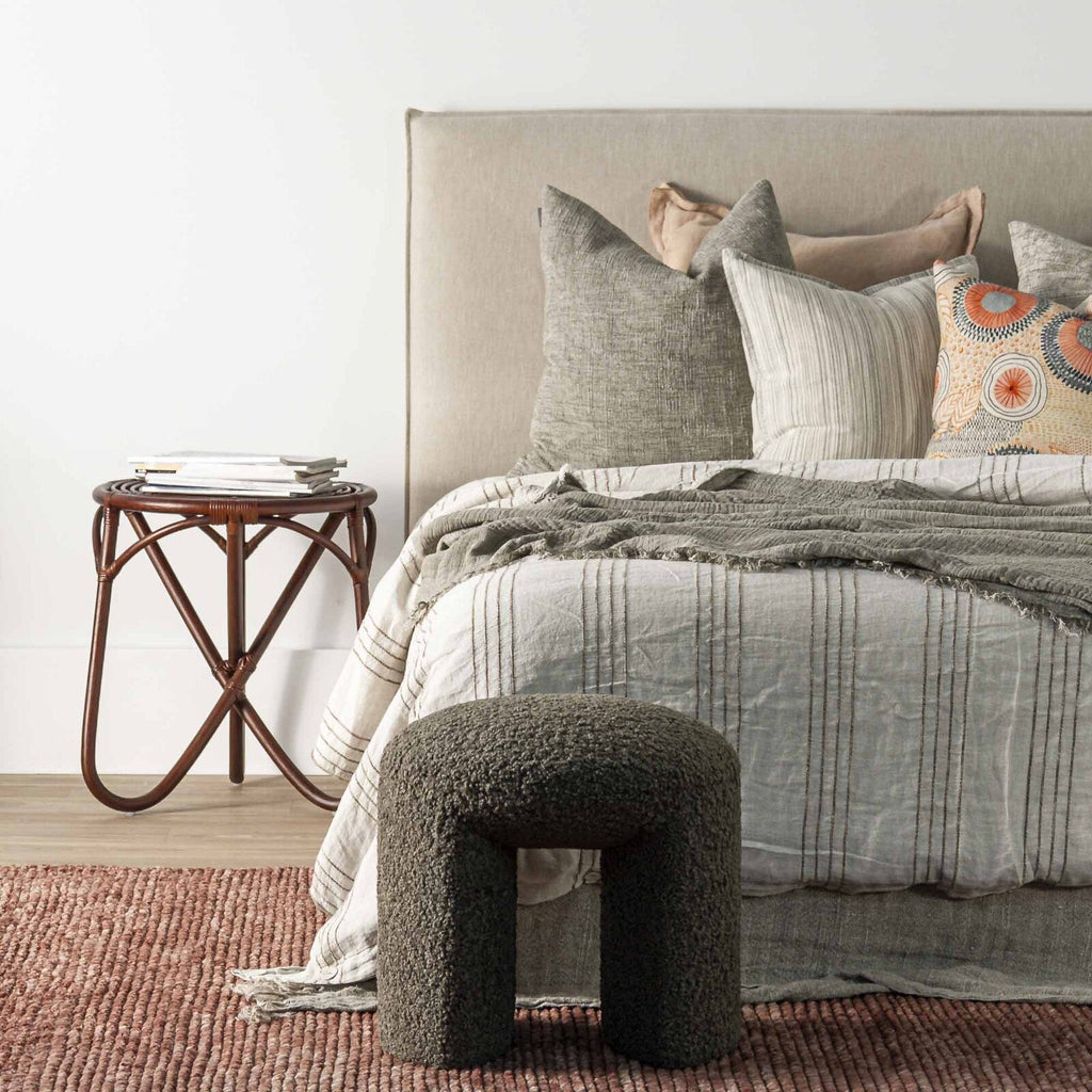 AURORA STOOL | FAUX SHEEPSKIN | 4 COLOR CHOICES - Green Design Gallery