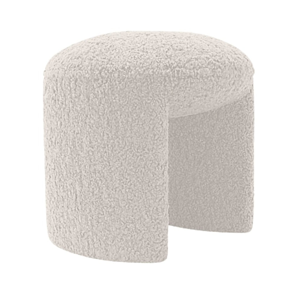 AURORA STOOL | FAUX SHEEPSKIN | 4 COLOR CHOICES - Green Design Gallery