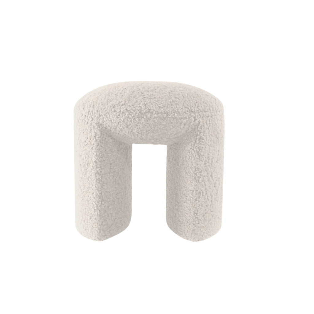 AURORA STOOL | FAUX SHEEPSKIN | 4 COLOR CHOICES - Green Design Gallery