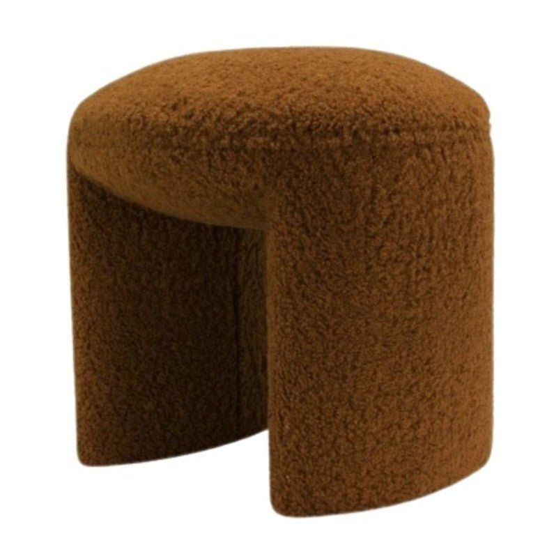 AURORA STOOL | FAUX SHEEPSKIN | 4 COLOR CHOICES - Green Design Gallery