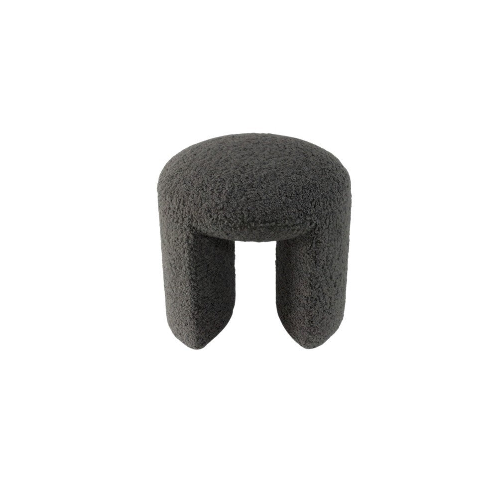 AURORA STOOL | FAUX SHEEPSKIN | 4 COLOR CHOICES - Green Design Gallery