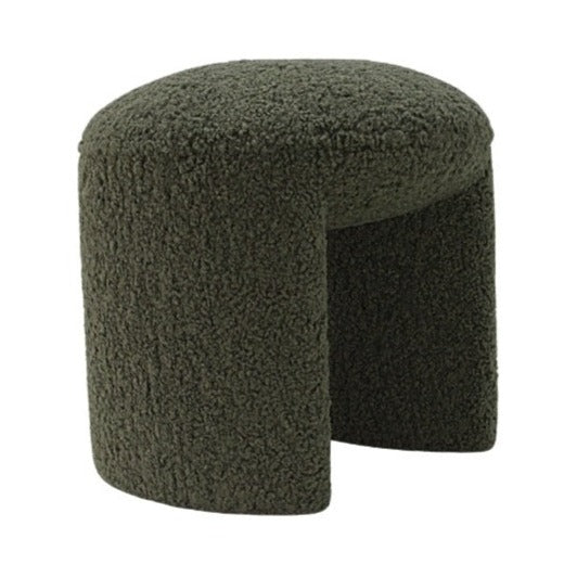AURORA STOOL | FAUX SHEEPSKIN | 4 COLOR CHOICES - Green Design Gallery