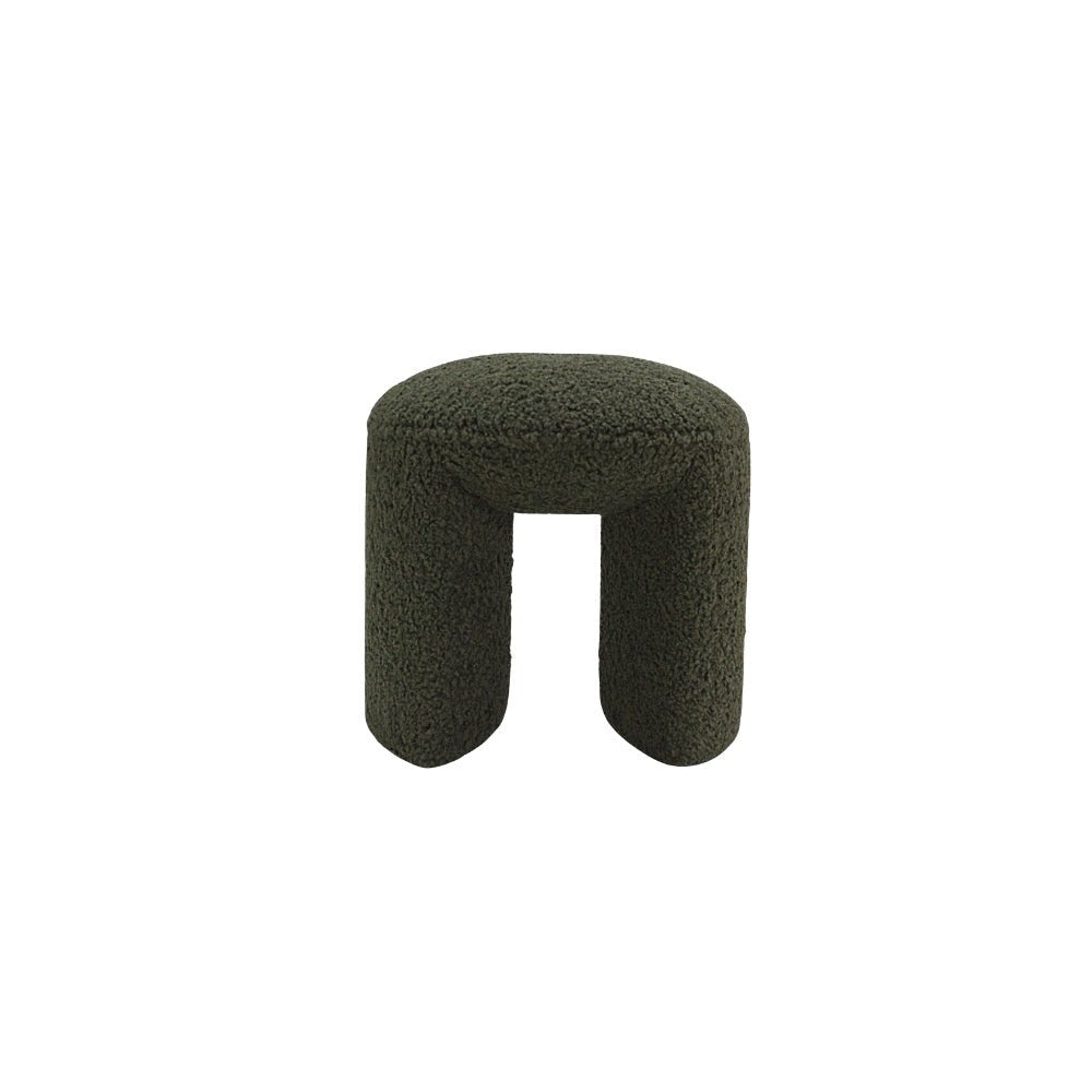 AURORA STOOL | FAUX SHEEPSKIN | 4 COLOR CHOICES - Green Design Gallery