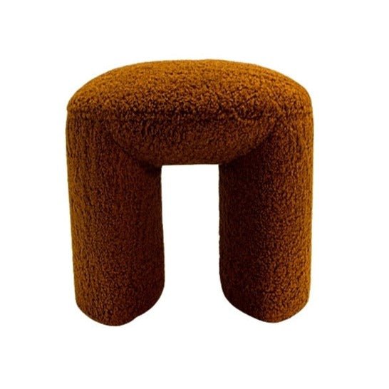 AURORA STOOL | FAUX SHEEPSKIN | 4 COLOR CHOICES - Green Design Gallery